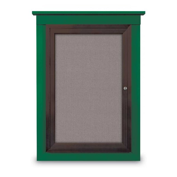 Sliding Glass Enclosed Letterboard, 96"x3, UV9013ACS-SATIN-GREY